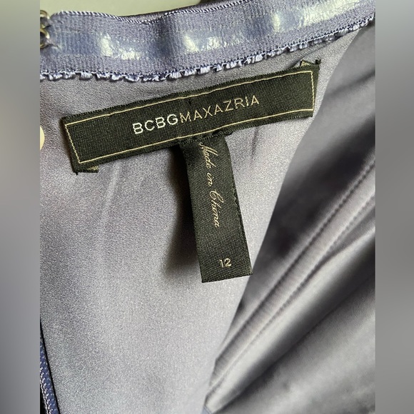 BCBG Maxazria Purple Strapless Prom Formal Dress Sz 12 - Picture 6 of 15